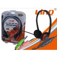 CUFFIE CON MICROFONO STEREO PER PC NOTEBOOK SKIPE MSN JACK 3.5 LINQ T50 mshop