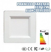 FARETTO PANNELLO LED BIANCO PIATTO SMD 2835 12W ILLUMINA LUCE BIANCA mshop