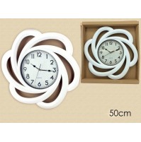 OROLOGIO BIANCO DA MURO PARETE AL QUARZO QUARTZ 50 CM CLOCK WALL 638303 mshop