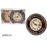 OROLOGIO VINTAGE DA MURO PARETE AL QUARZO QUARTZ 40 CM CLOCK WALL 511827 mshop