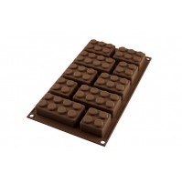 SILIKOMART STAMPO SILICONE CHOCO BLOCK BLOCCO COSTRUZIONI CIOCCOLATO SF213 mshop