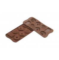 SILIKOMART STAMPO SILICONE FORNO EASYCHOC BISCUITS CIOCCOLATINI SCG25 mshop