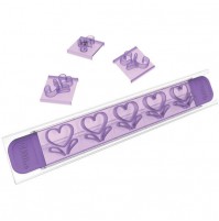 Stampi imprimi decori Wilton set 19 decora cuori per bordi dolci torta mshop