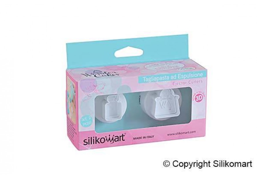 SILIKOMART STAMPO TAGLIAPASTA ESPULSIONE SET 2 PZ GLAM FORMINA TAG 15