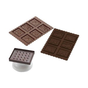 STAMPO TAGLIAPASTA SILIKOMART SILICONE COOKIE GNAM GNAM BISCOTTI CKC 04