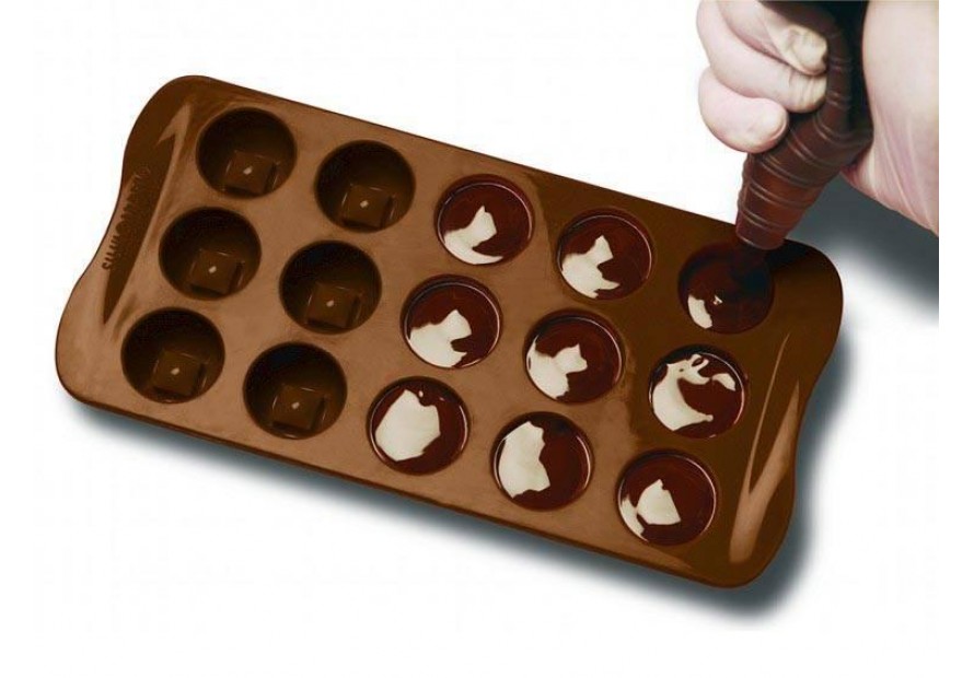 STAMPO SILICONE SILIKOMART EASYCHOC BUTTONS BOTTONI CIOCCOLATIINI SCG29